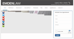 Desktop Screenshot of emdenlaw.com